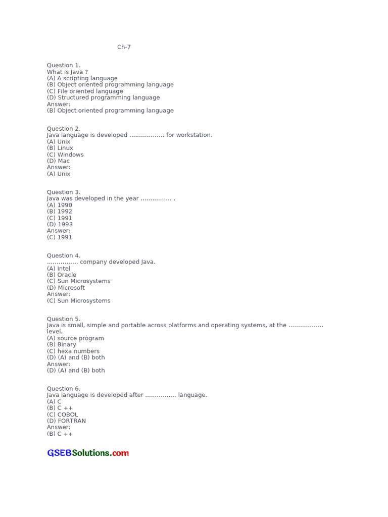 Java Basics: Key Concepts and Questions | PDF | Java Virtual Machine ...