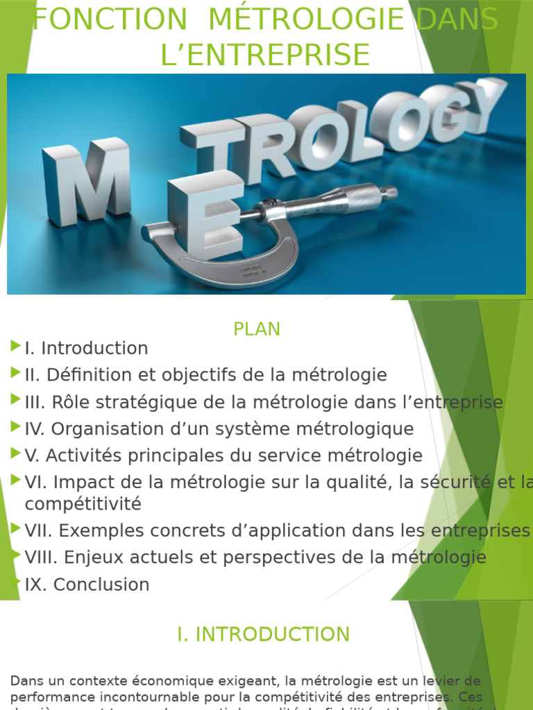 Métrologie : Clé de Performance Entreprise | PDF | Métrologie | Sécurité