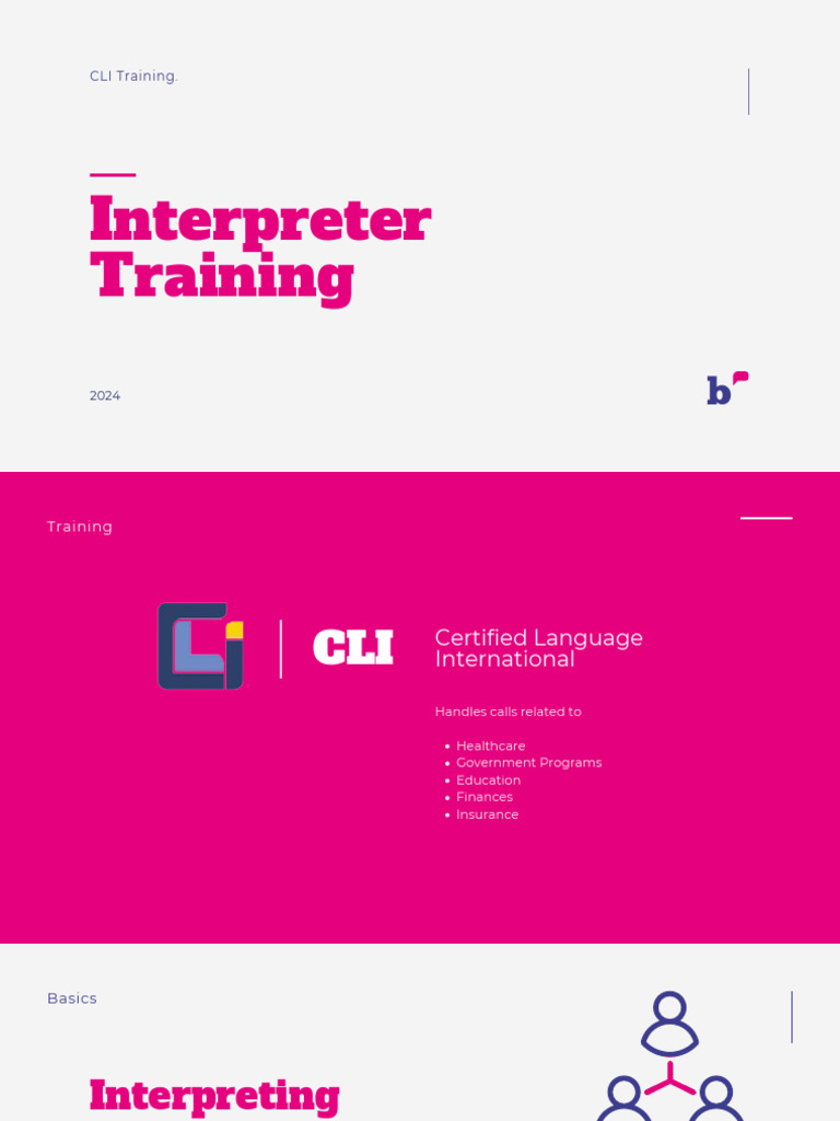 CLI Interpreter Training Guidelines | PDF | Language Interpretation ...