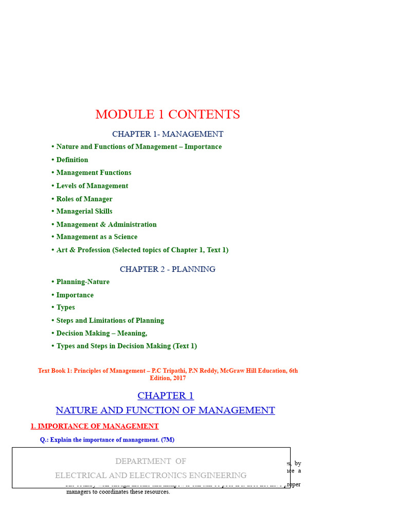 Principles of Management Overview | PDF | Policy | Science