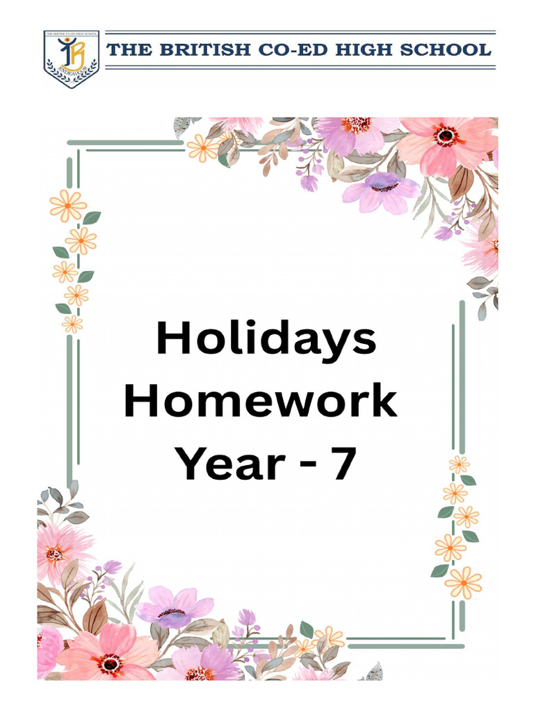English Holiday Homework for Class 7 | PDF | Allergy | Carbon Footprint