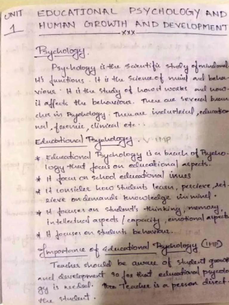 Psychology Notes | PDF