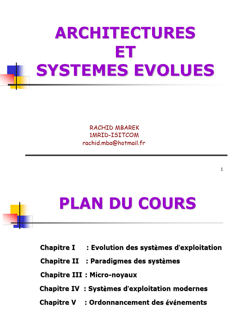 Évolution des Systèmes d'Exploitation | PDF | Kernel (Système d ...
