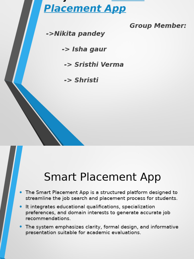 Smart Placement App for Student Jobs | PDF | User Interface | Analytics