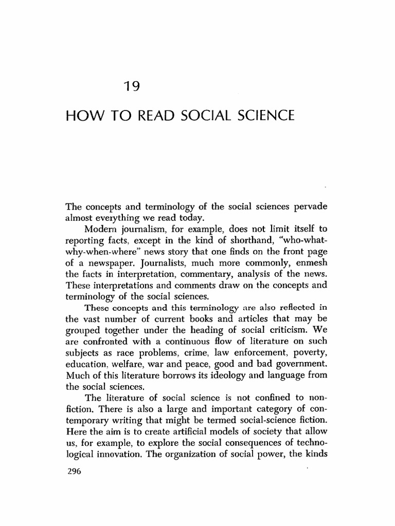 How To Read Social Science - Cisr | PDF
