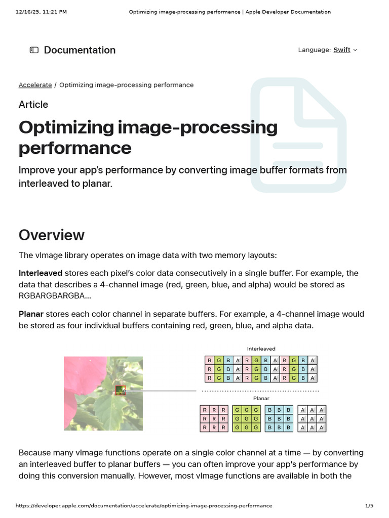 Optimize Image Processing with vImage | PDF | Graphic Design | Computer ...