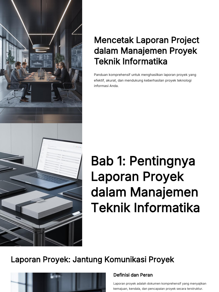 Mencetak Laporan Project Dalam Manajemen Proyek Teknik Informatika | PDF