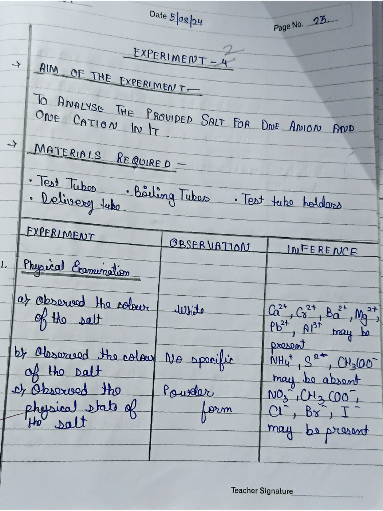 Chemistry Experiment 2 | PDF