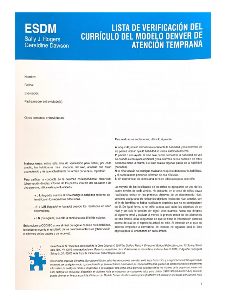 ESDM Lista de Verificación | PDF