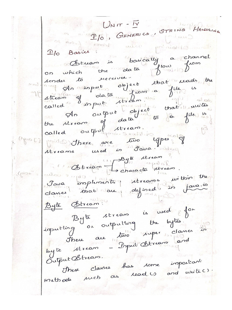 III Cse Cs3391 Oop Unit 4 | PDF