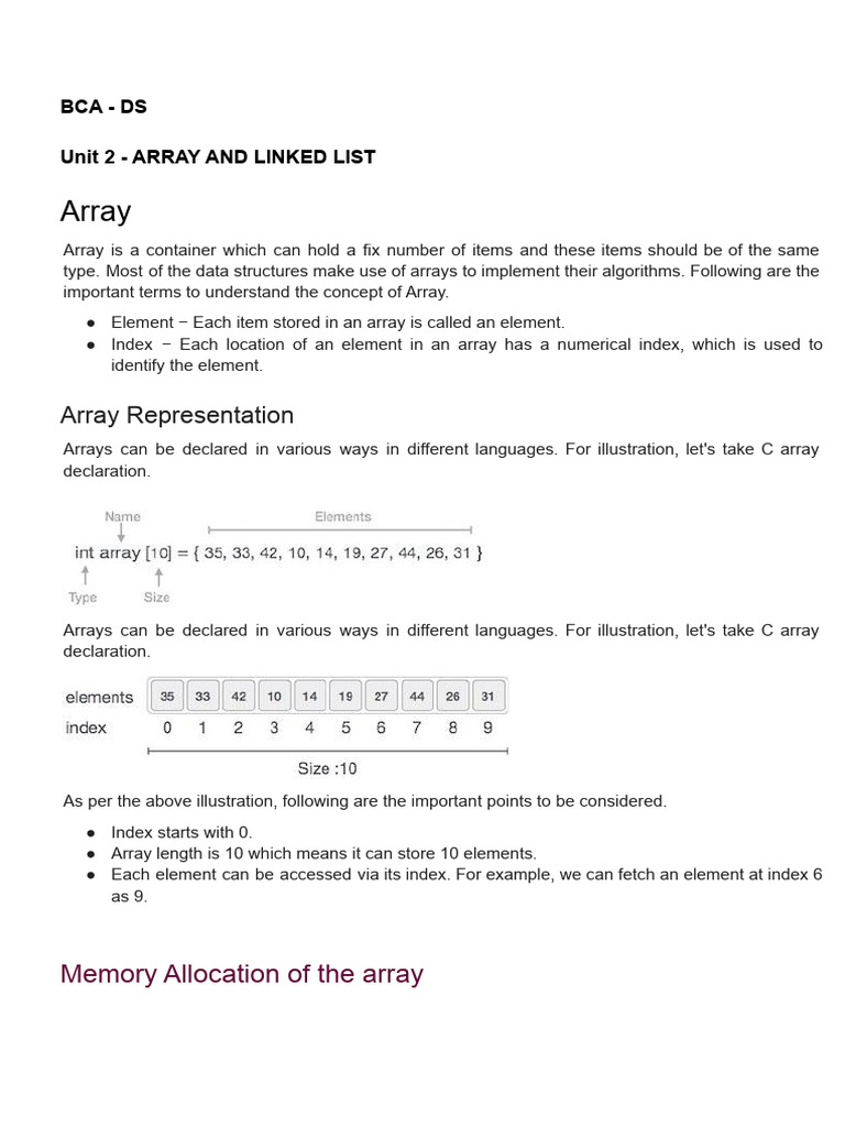 DS.unit2 | PDF | Pointer (Computer Programming) | Computing