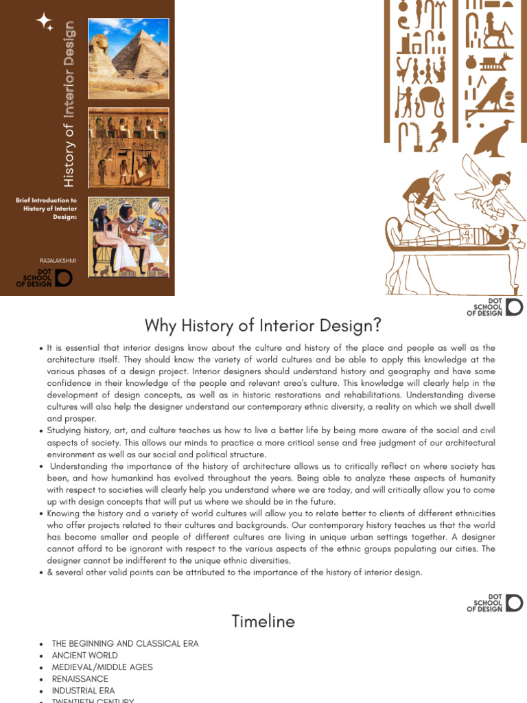 History of Interior Design Overview | PDF | Furniture | Ancient Egypt