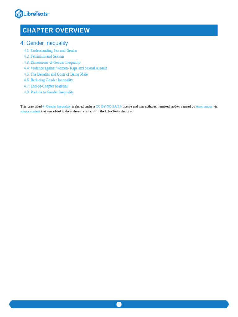Gender Inequality: Causes and Solutions | PDF | Gender Studies | Feminism
