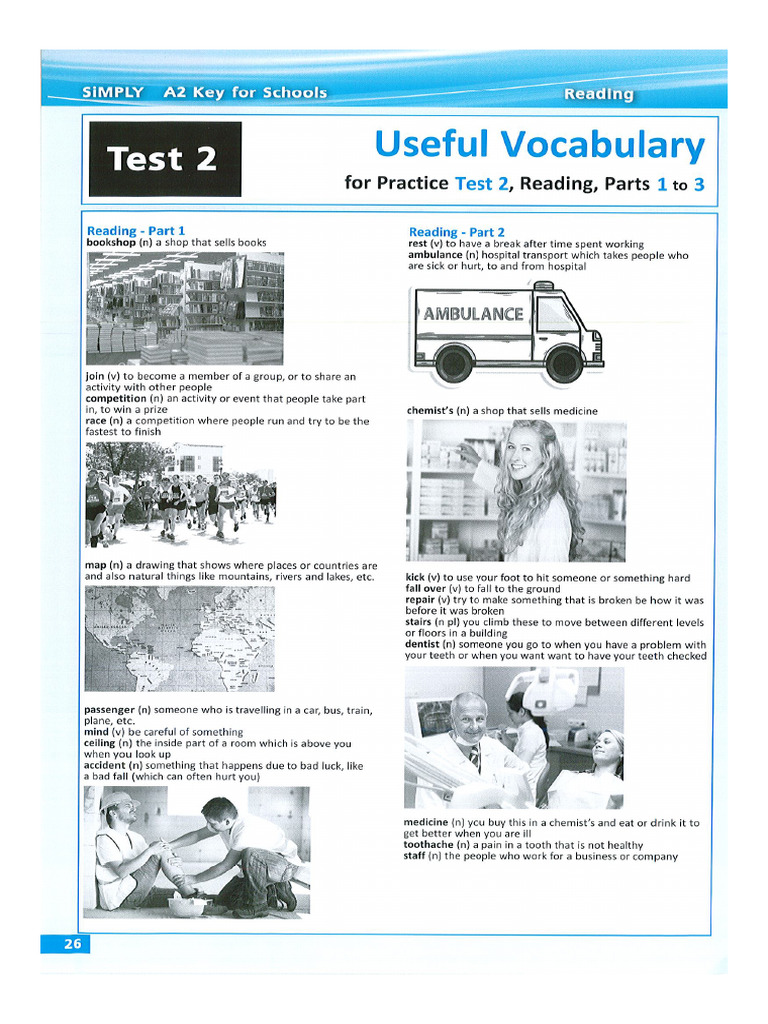 Simply KET - TEST 2 Vocab | PDF