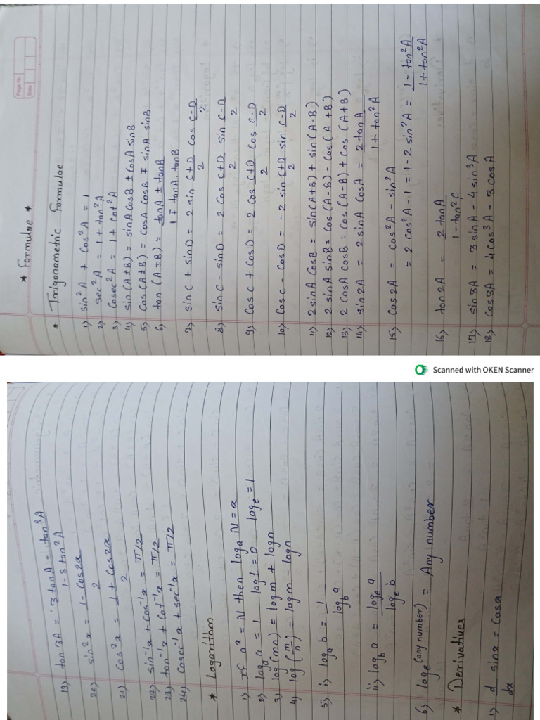 Math Notes | PDF