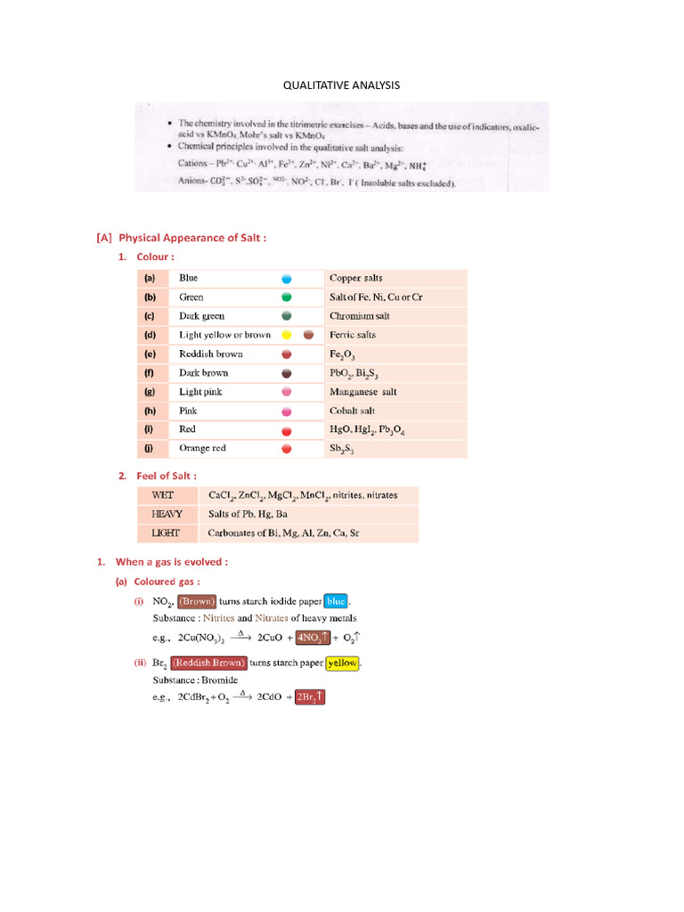 Qualitative Analysis Notes | PDF