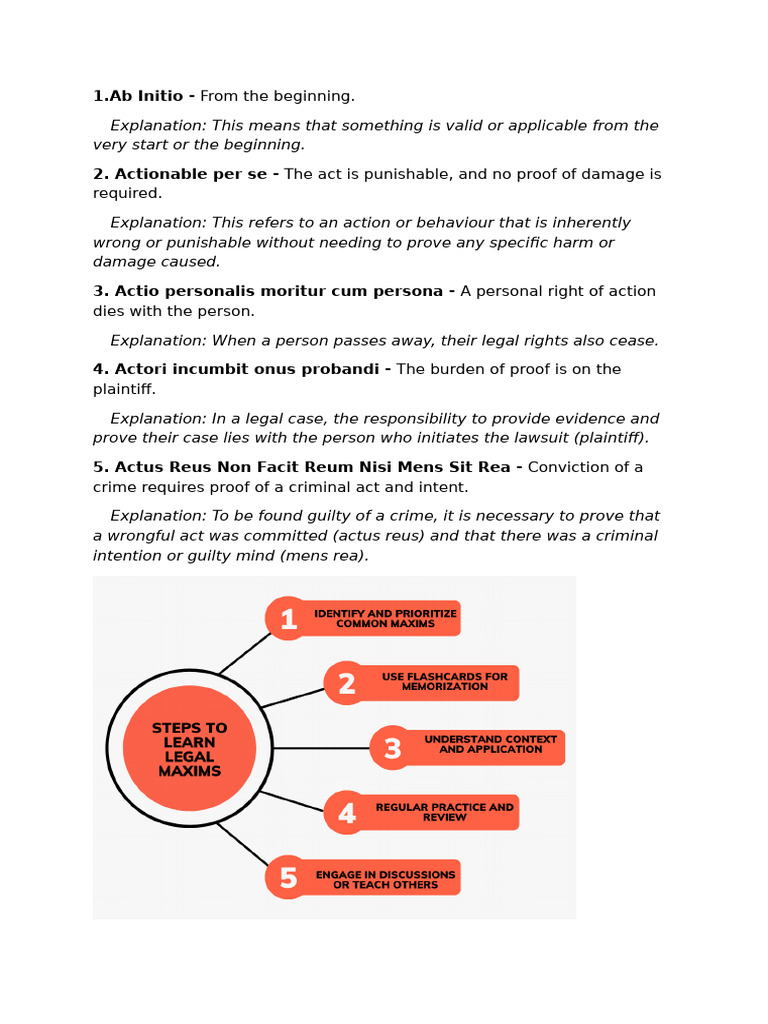 50 Legal Term to Define-1 | PDF | Mens Rea | Crimes