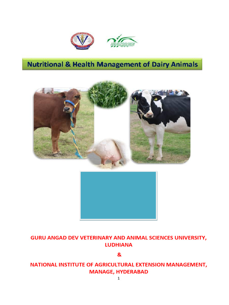 Dairy Animal Nutrition & Health Guide | PDF | Dairy Cattle