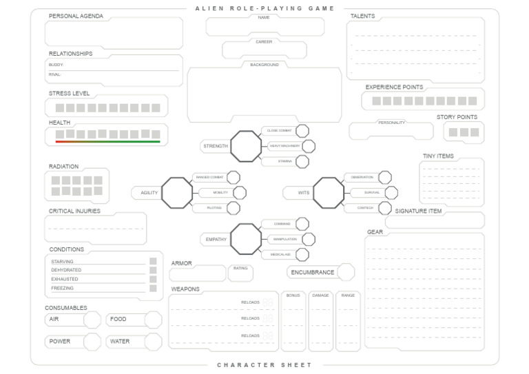 Montero Owen Reed Sheet AlienRPG | PDF