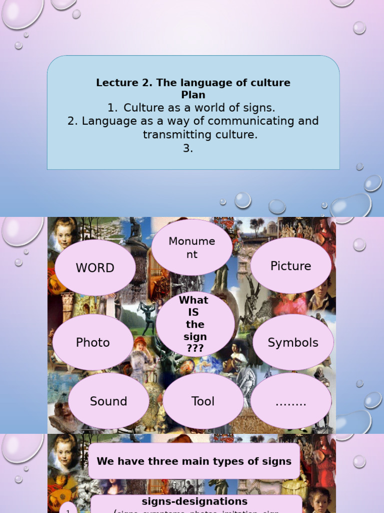 Language and Signs in Cultural Communication | PDF | Semiotics ...