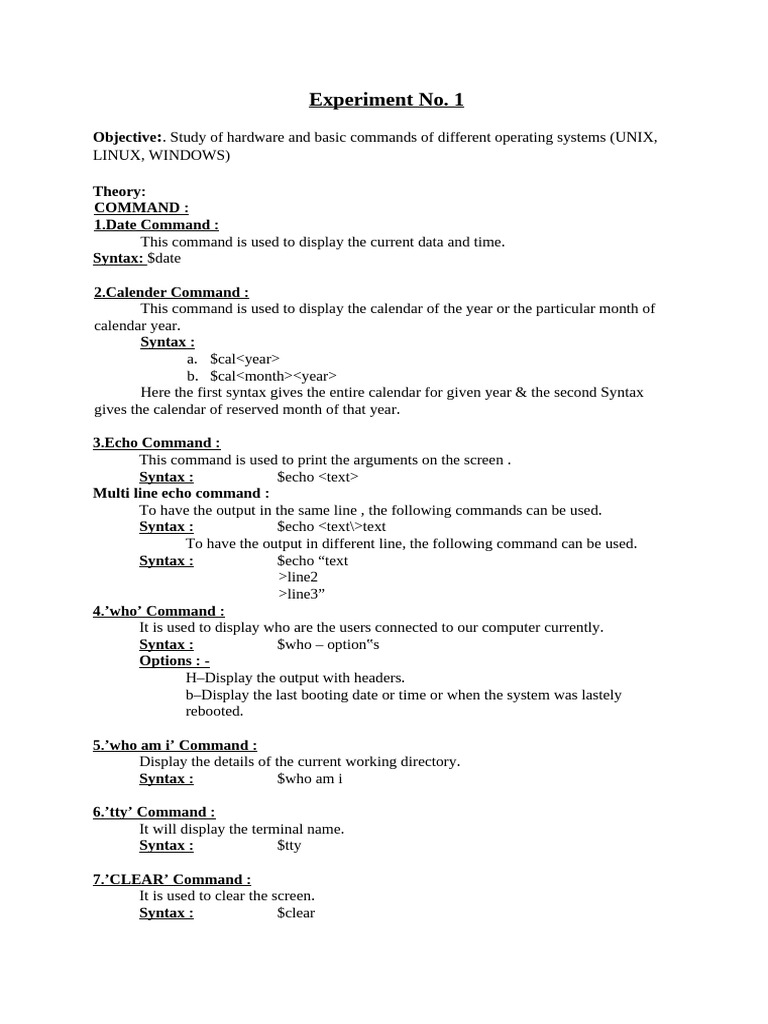 OS File Final Word Format | PDF | Computer Terminal | Computing
