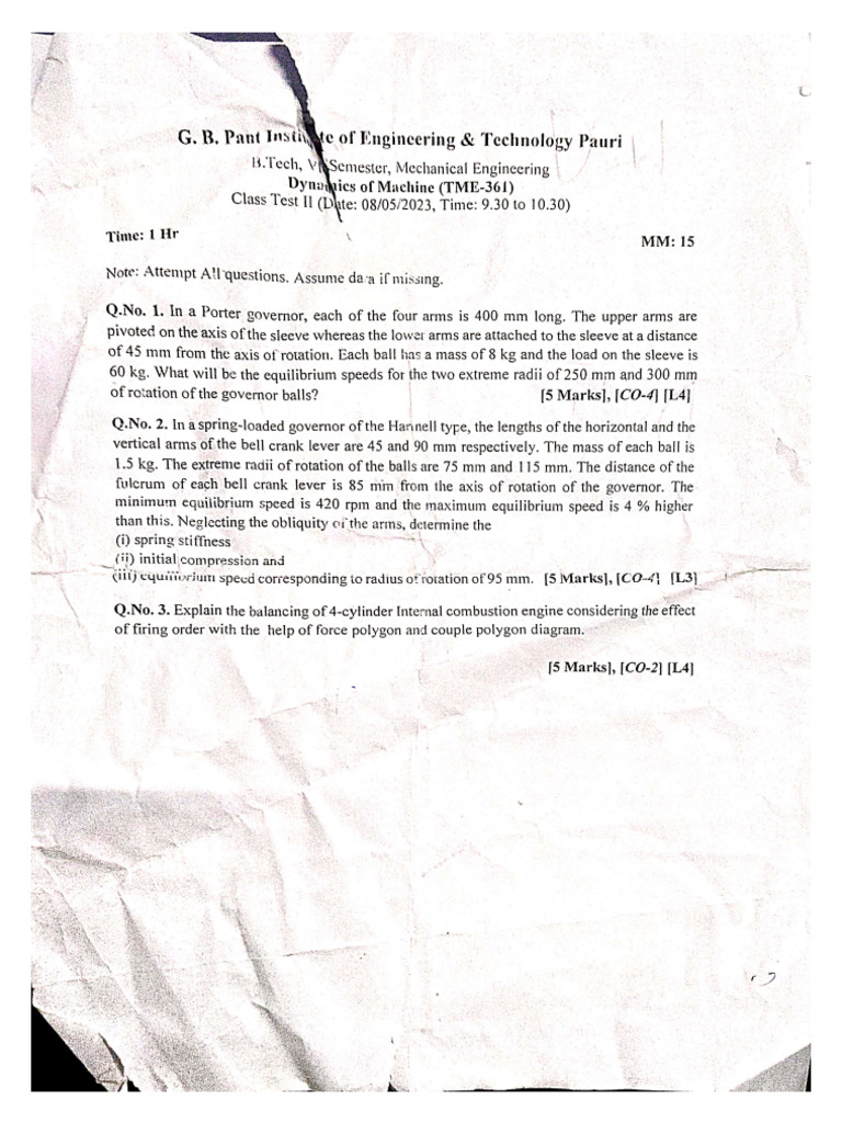 3rd Year Paper 2025 | PDF