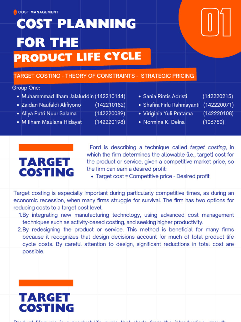 Target Costing and Cost Management Guide | PDF | Pricing | Gross Margin