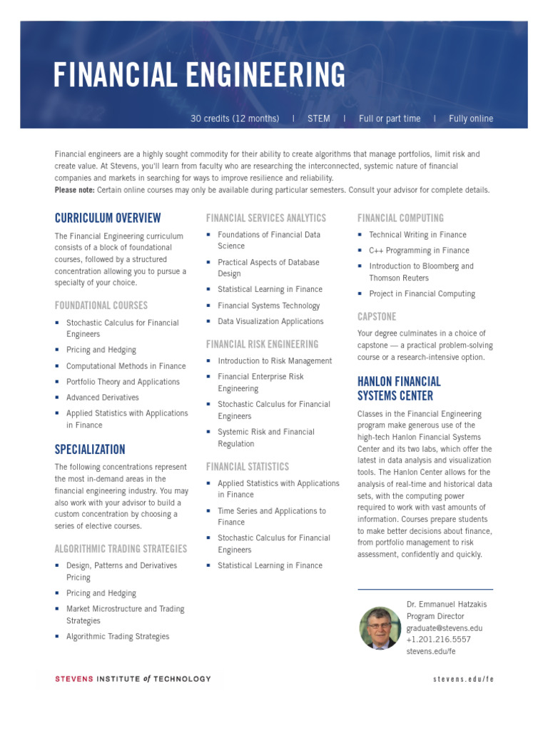 Financial Engineering Curriculum Overview | PDF | Applied Mathematics ...