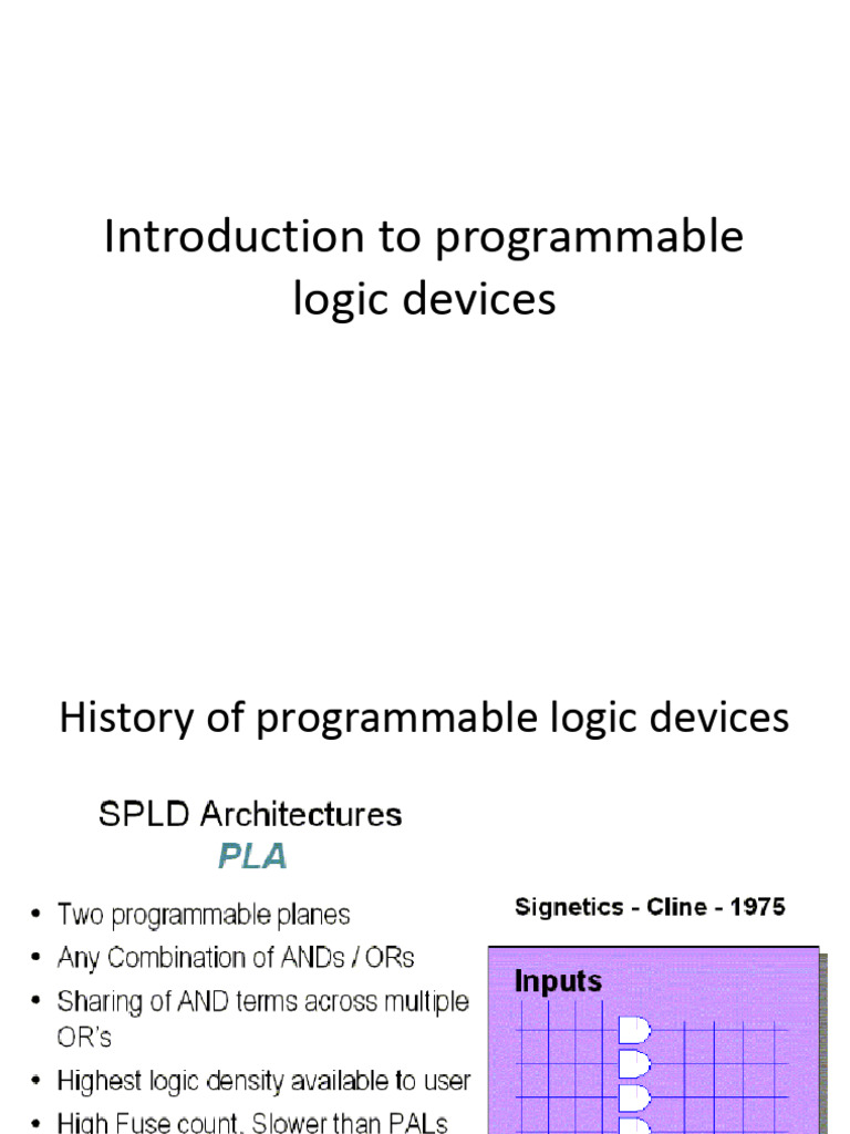 Overview of Programmable Logic Devices | PDF