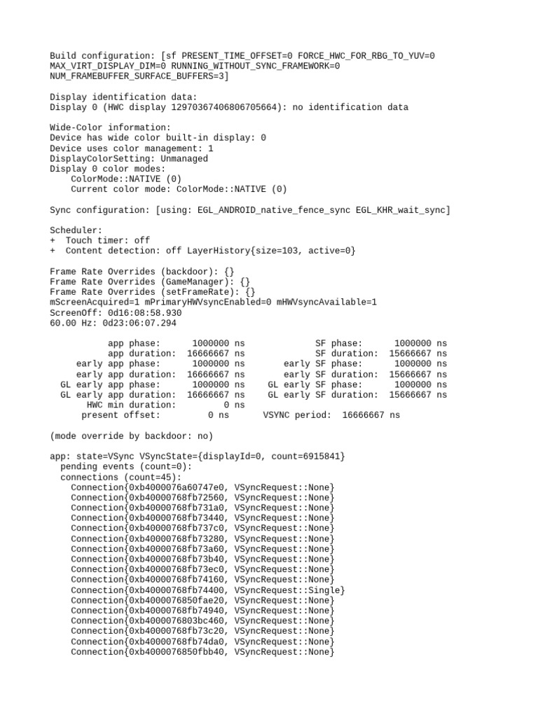 Display Configuration and Performance Data | PDF | Computer Science ...