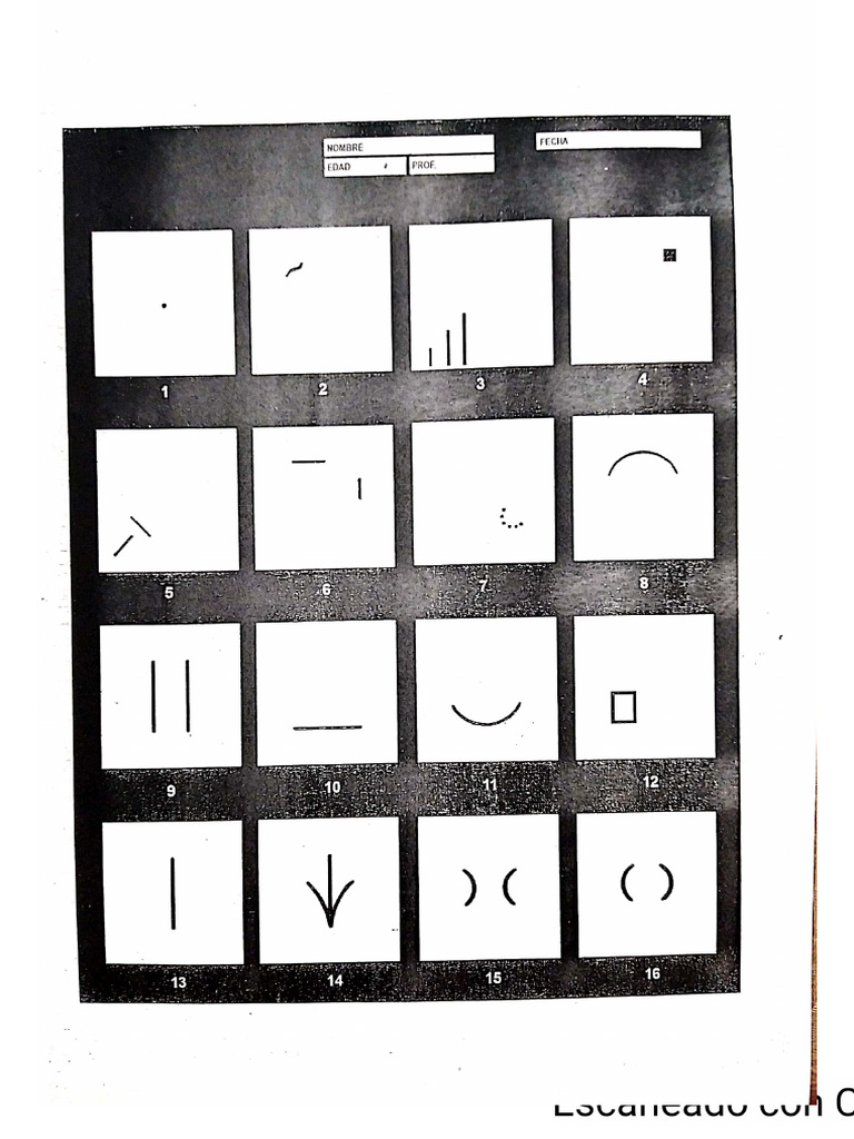 Test Wartegg Protocolo 16 Cuadriculas | PDF