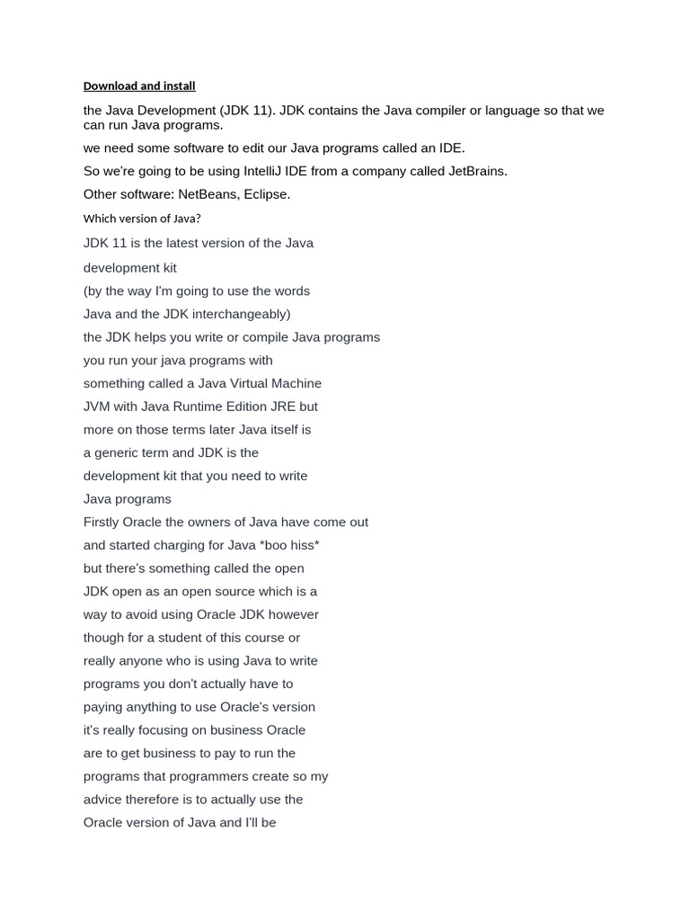 Java Notes From Udemy Lectures | PDF | Java (Programming Language ...