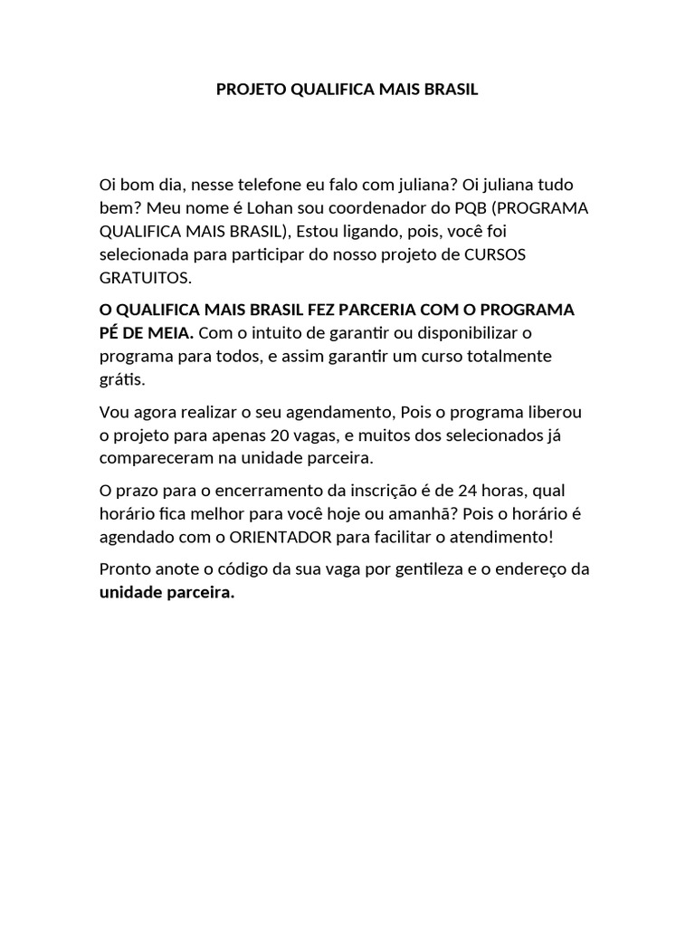 Cursos Gratuitos do Qualifica Mais Brasil | PDF