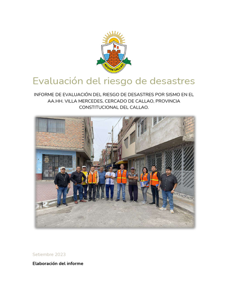 Informe de Evaluacion Del Riesgo de Desastres Por Sismo en El Aahh ...