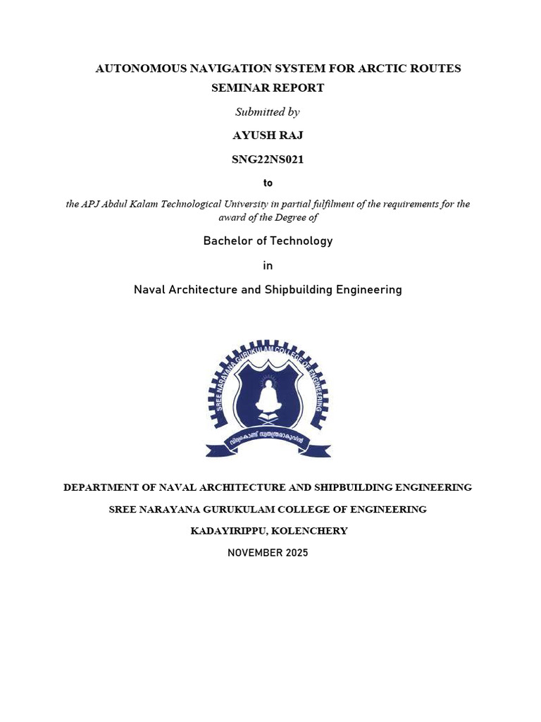 Seminar Autonomus Navigation System for Arctic Routes (2) | PDF | Lidar ...