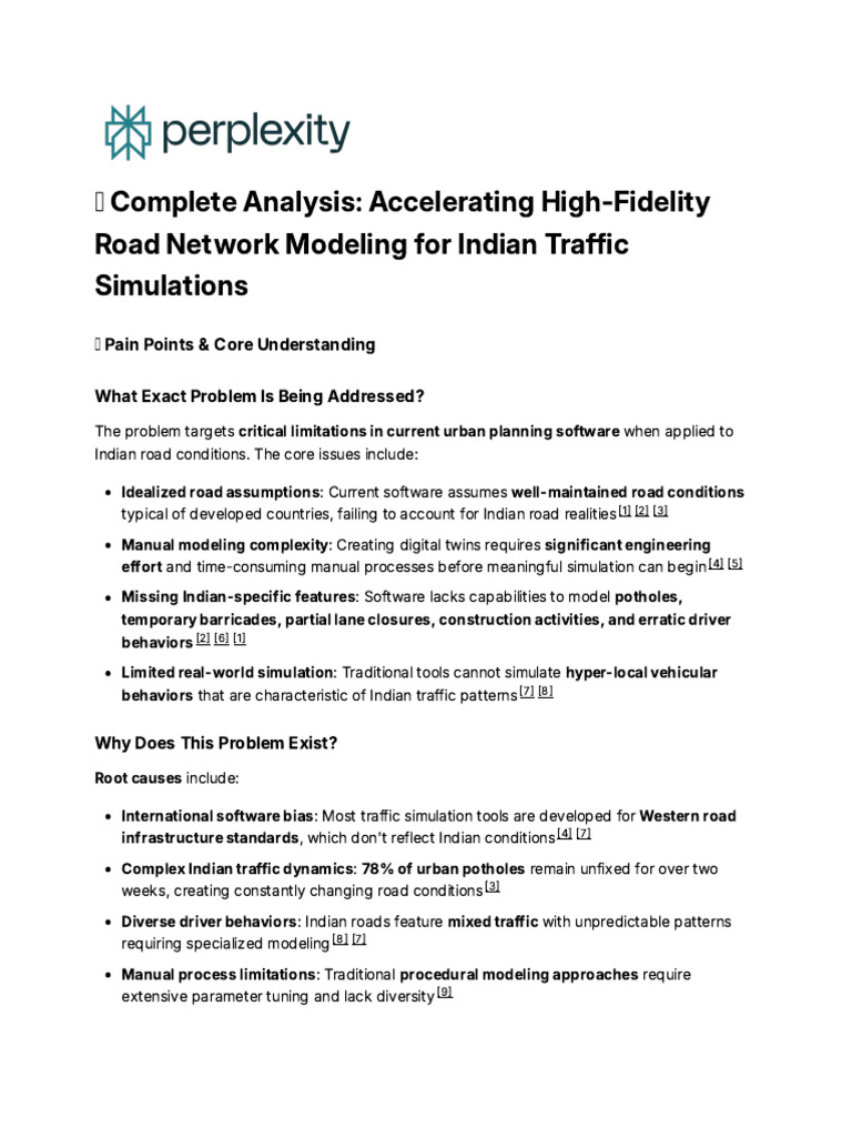 Optimizing Traffic Simulations for India | PDF | Matlab | Simulation