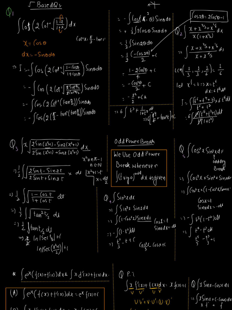 Indefinite Integration - L-09 (Class Notes) - Integration by Parts | PDF