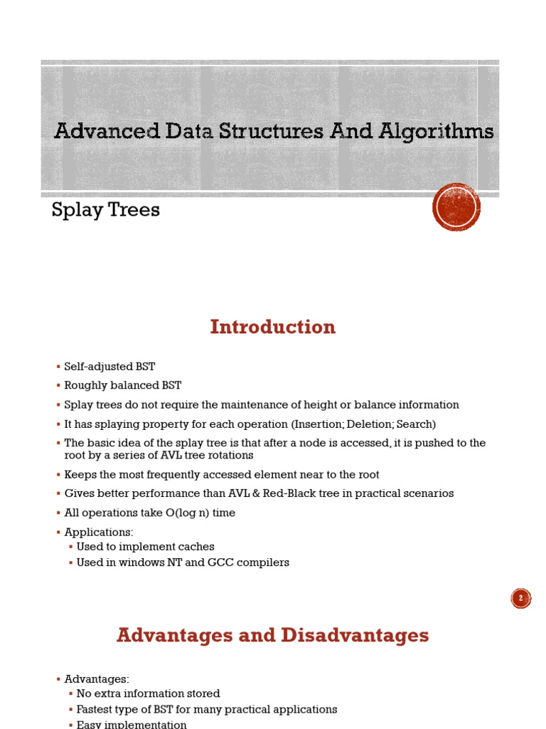 Understanding Splay Trees: Basics & Operations | PDF