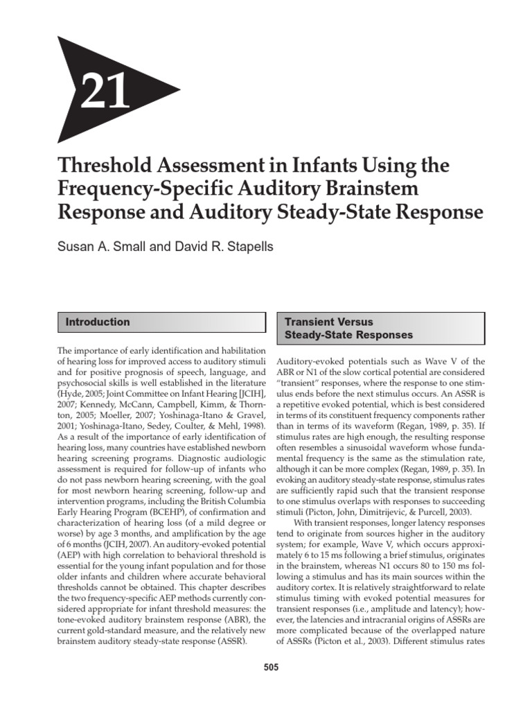 Infant Hearing Loss Assessment Methods | PDF | Hearing | Decibel