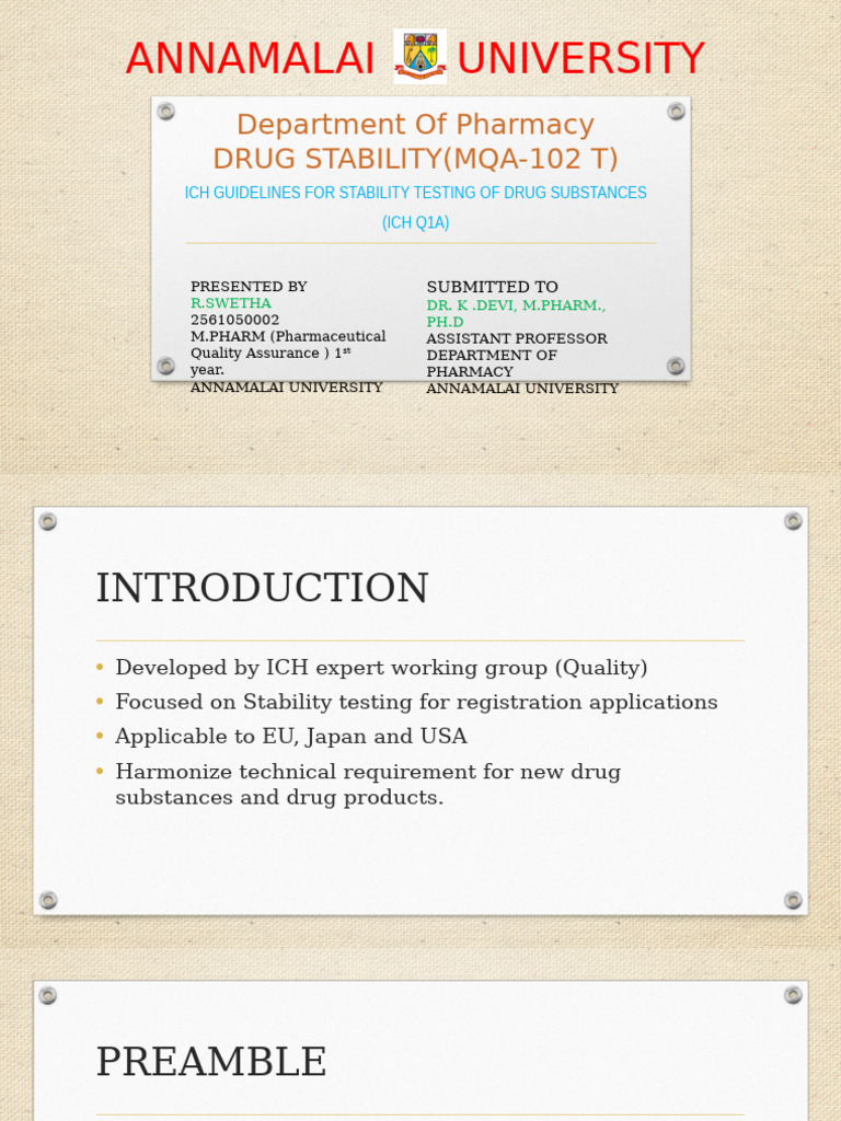 ICH Guidelines for Drug Stability Testing | PDF | Shelf Life ...