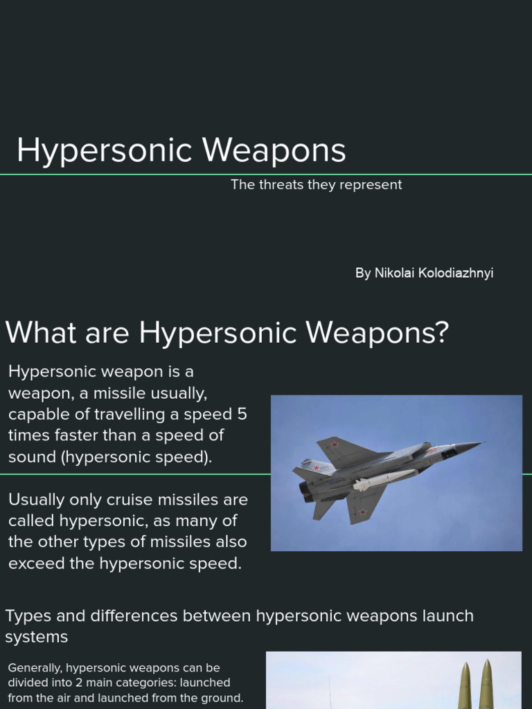 Understanding Hypersonic Weapons Risks | PDF