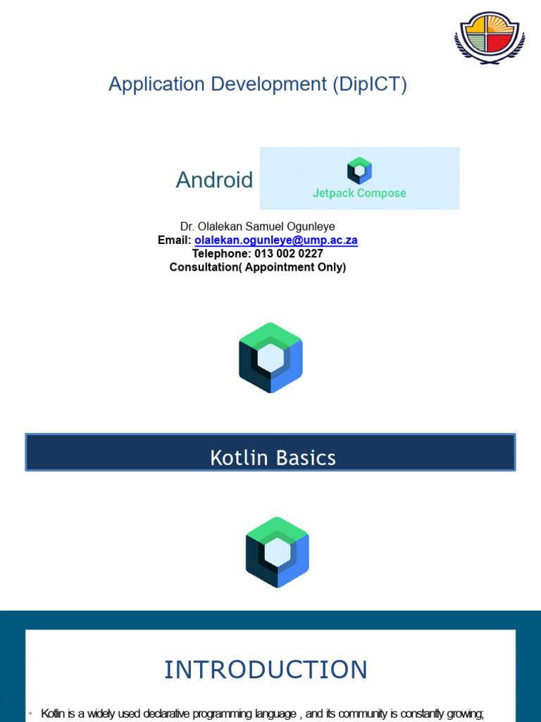 Kotlin Programming Basics for Android | PDF | Parameter (Computer ...