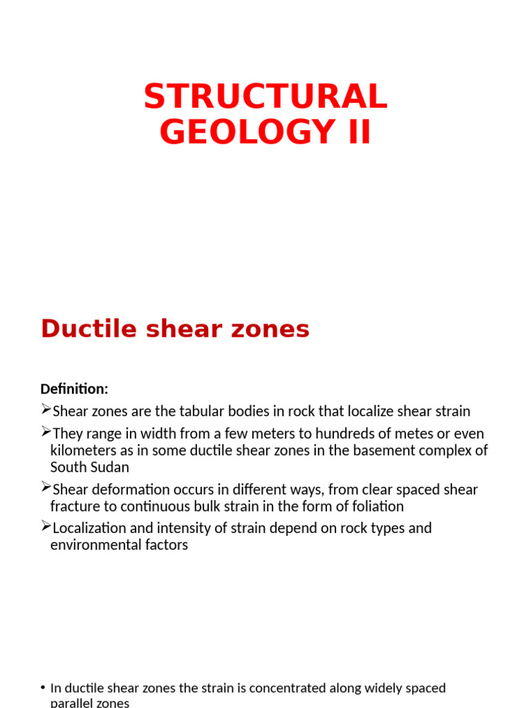 Ductile Shear Zones and Fault Mechanics | PDF | Fault (Geology) | Fracture