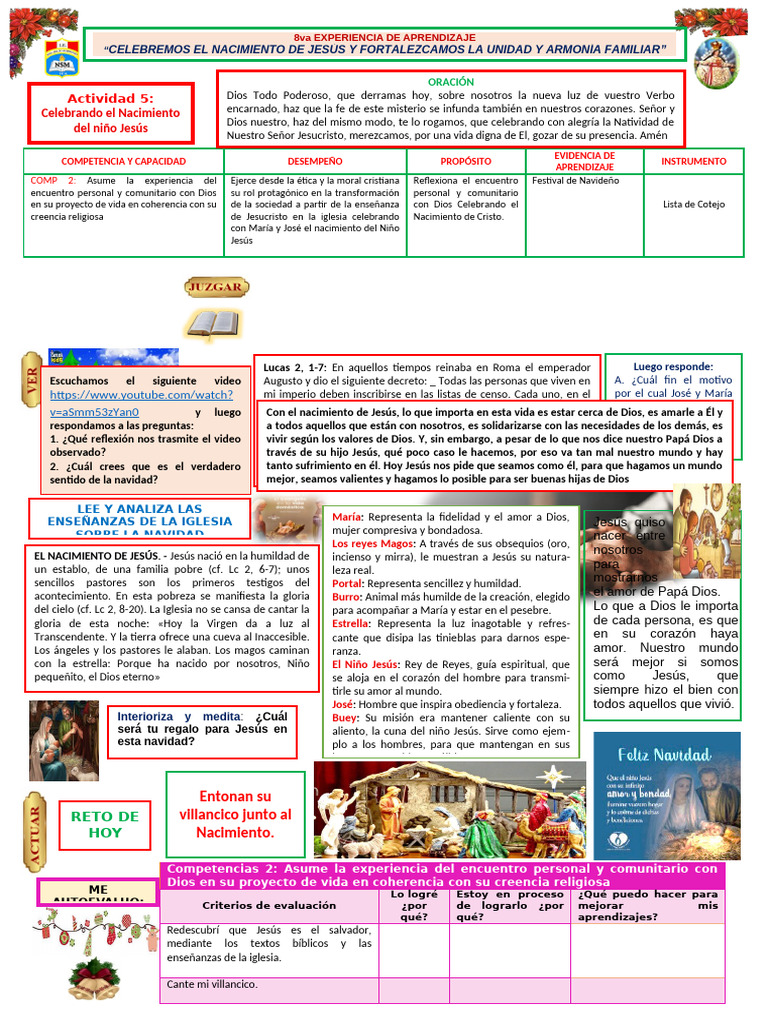 Celebrando la Navidad y la Fe Cristiana | PDF | Natividad De Jesus ...