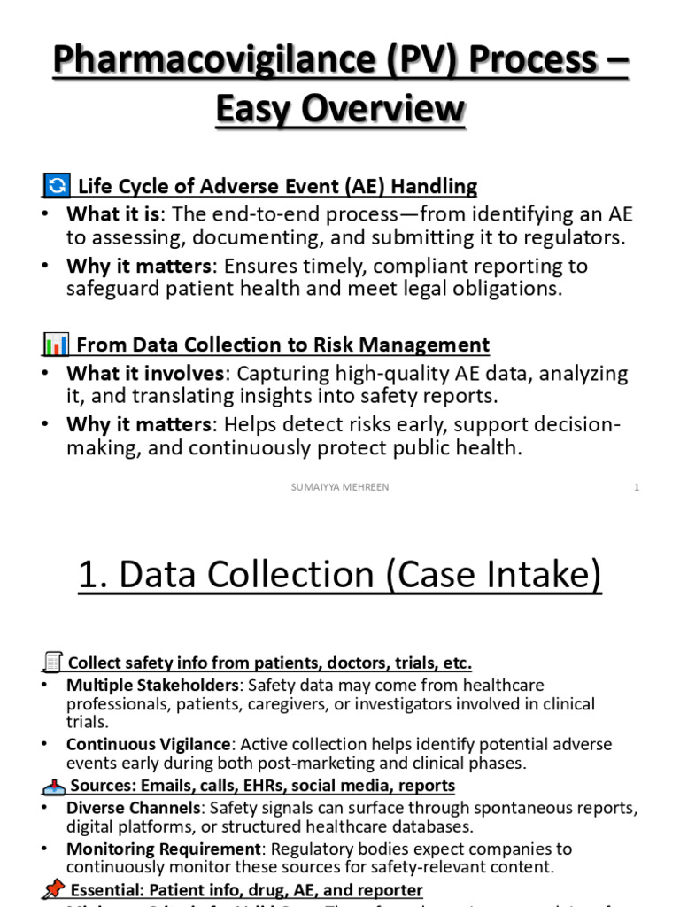 Pharmacovigilance Process Overview | PDF | Pharmacovigilance | Medicine