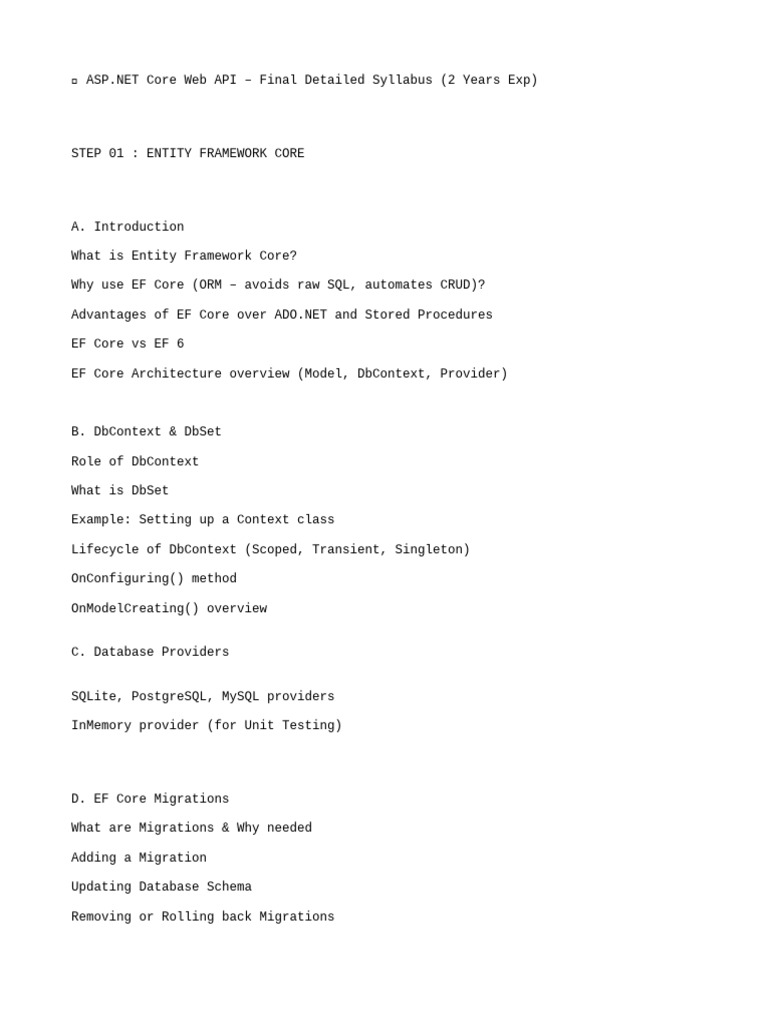 ASP.NET Core Web API – Final Deta | PDF | Language Integrated Query ...
