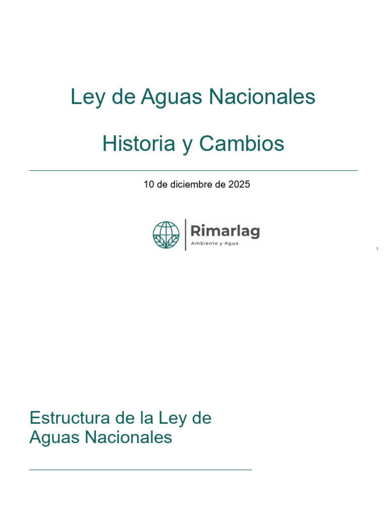Cambios en la Ley de Aguas Nacionales 2025 | PDF | Agua | Planificación