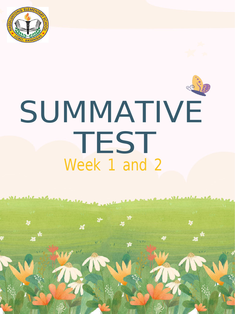 Summative Weeks | PDF
