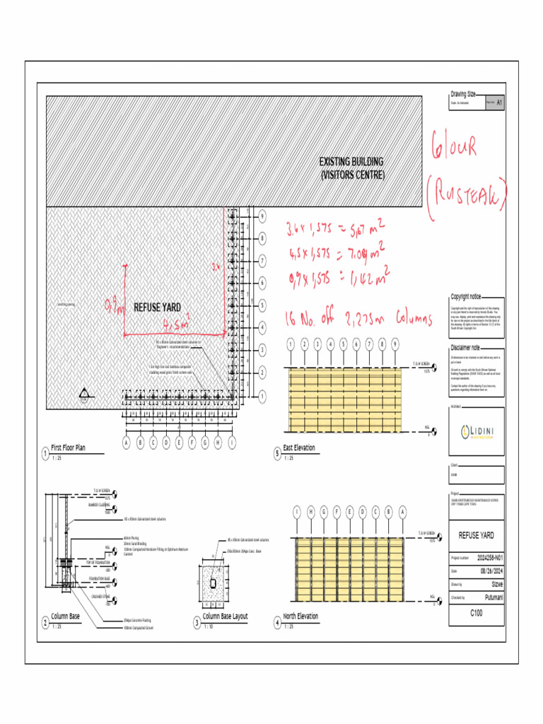 Refuse Yard-sanbi Kirstenbosch Maintenance Works - Sheet - c100 ...