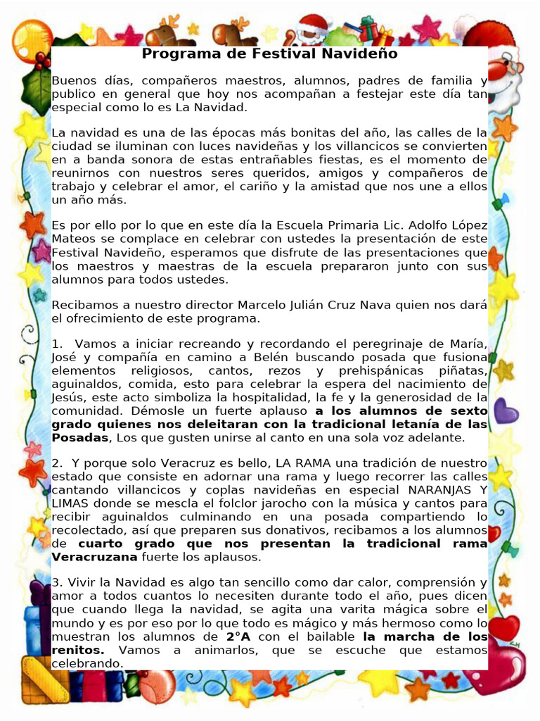Programa Navideño | PDF | Navidad | Villancicos